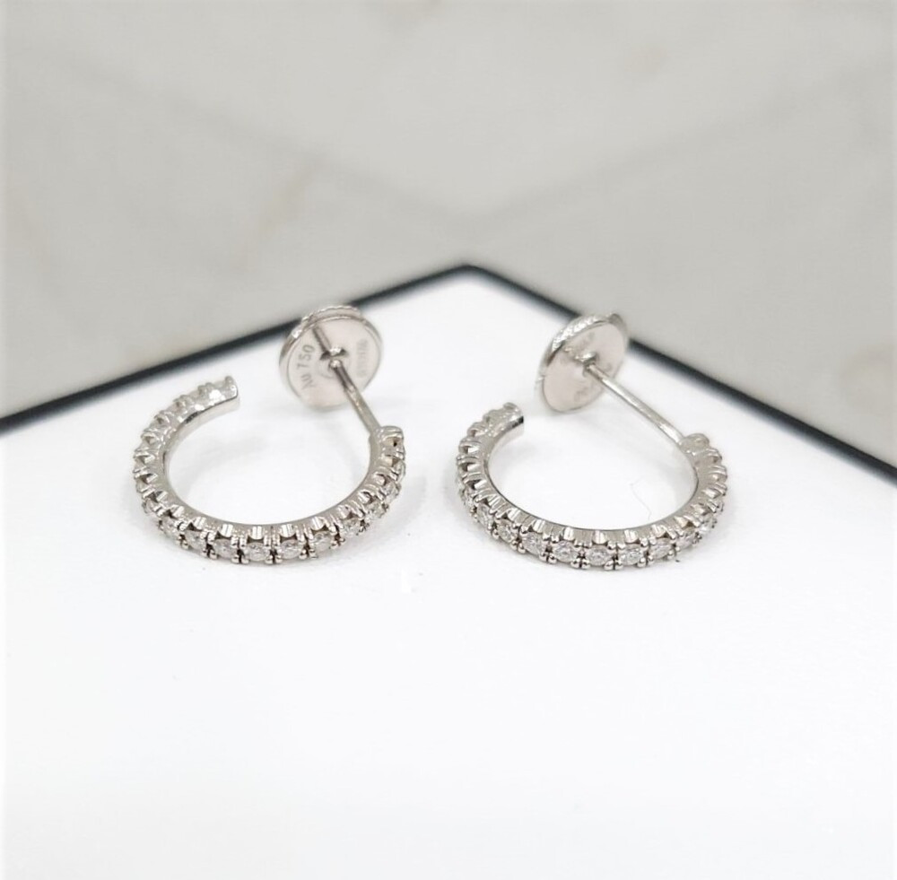 [럭스유] (새상품) 까르띠에 에뗑셀 화이트골드 다이아 귀걸이