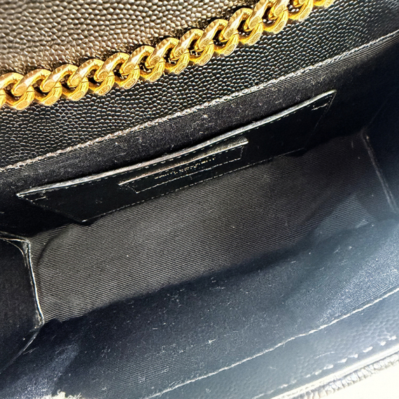 생로랑 퀄팅 스몰 엔벨로프 금장 체인 크로스백 600195