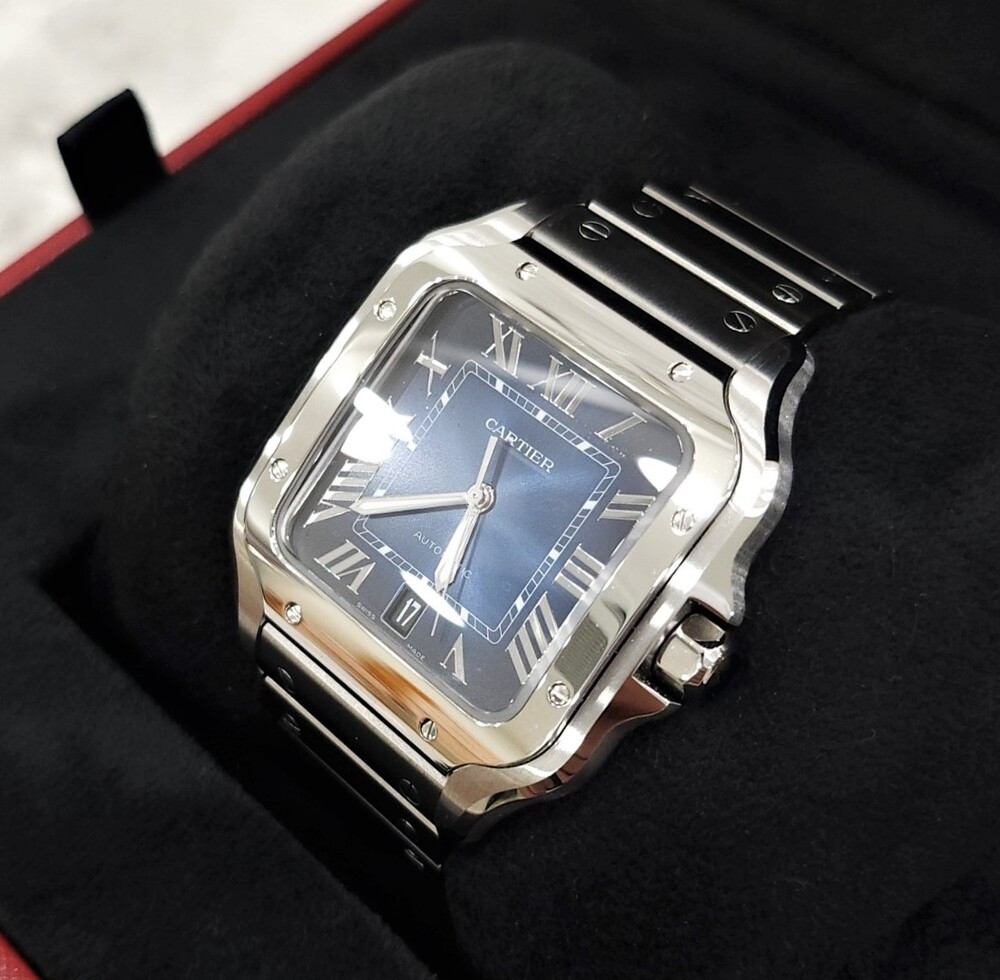 [럭스유] (새상품) 까르띠에 산토스 드 까르띠에 시계 청판 WSSA0071