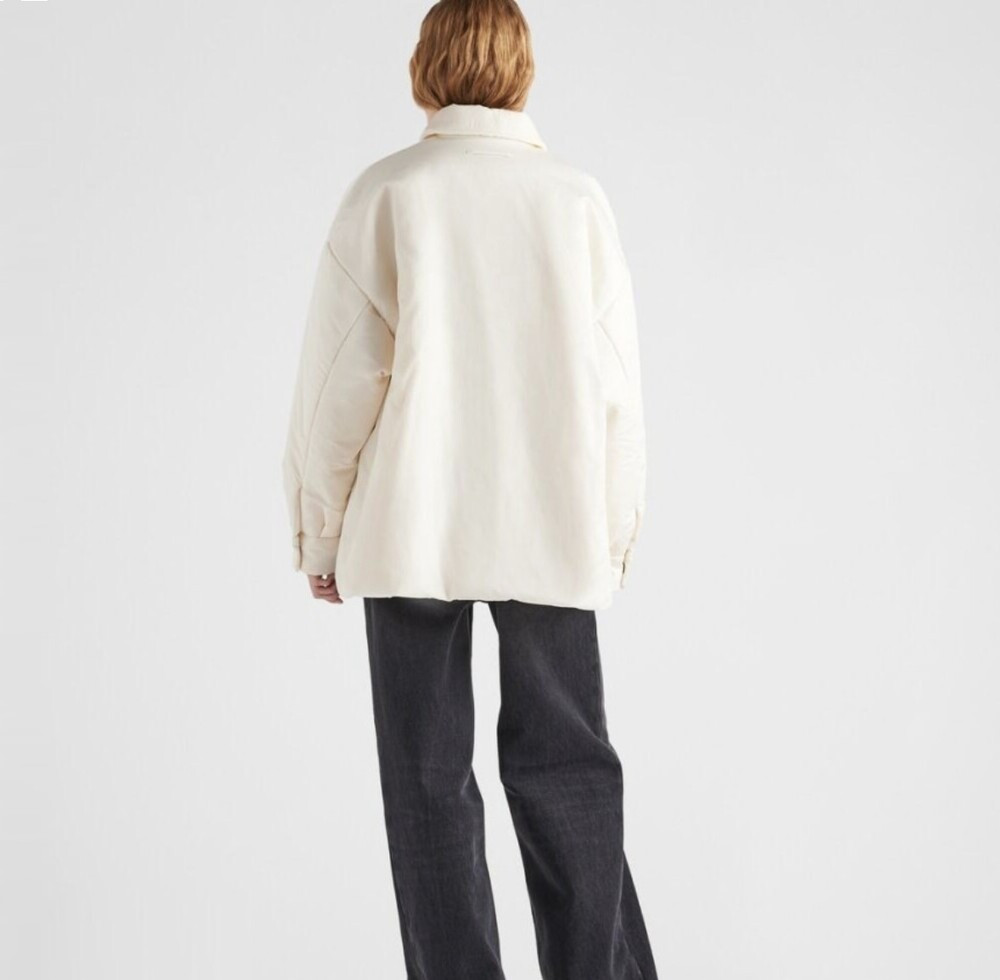 [럭스유] 36 / 프라다 여성 리나일론 삼각로고 셔츠 패딩 자켓 291968