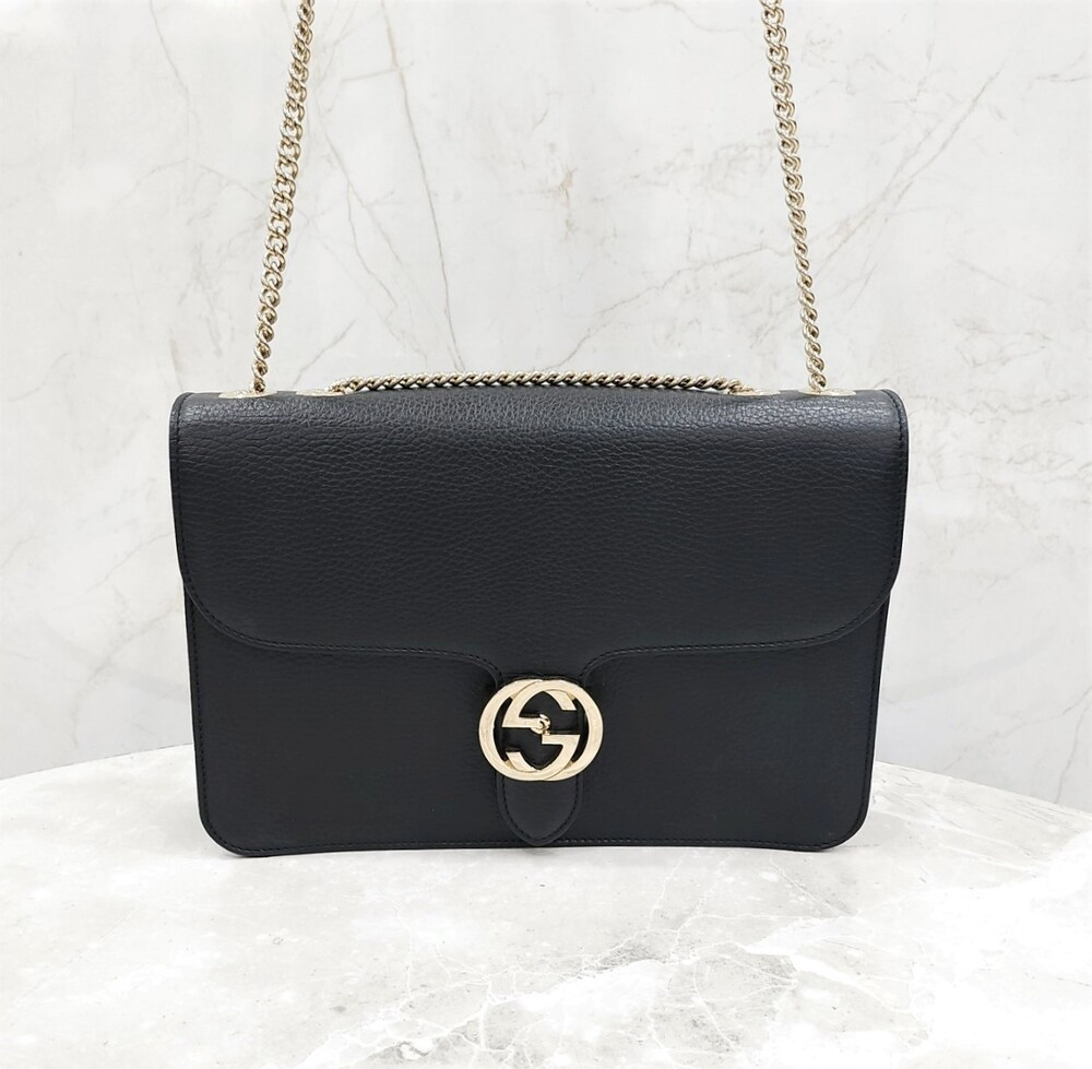 [럭스유] 구찌 인터로킹 G 미디움 체인 숄더백 510303