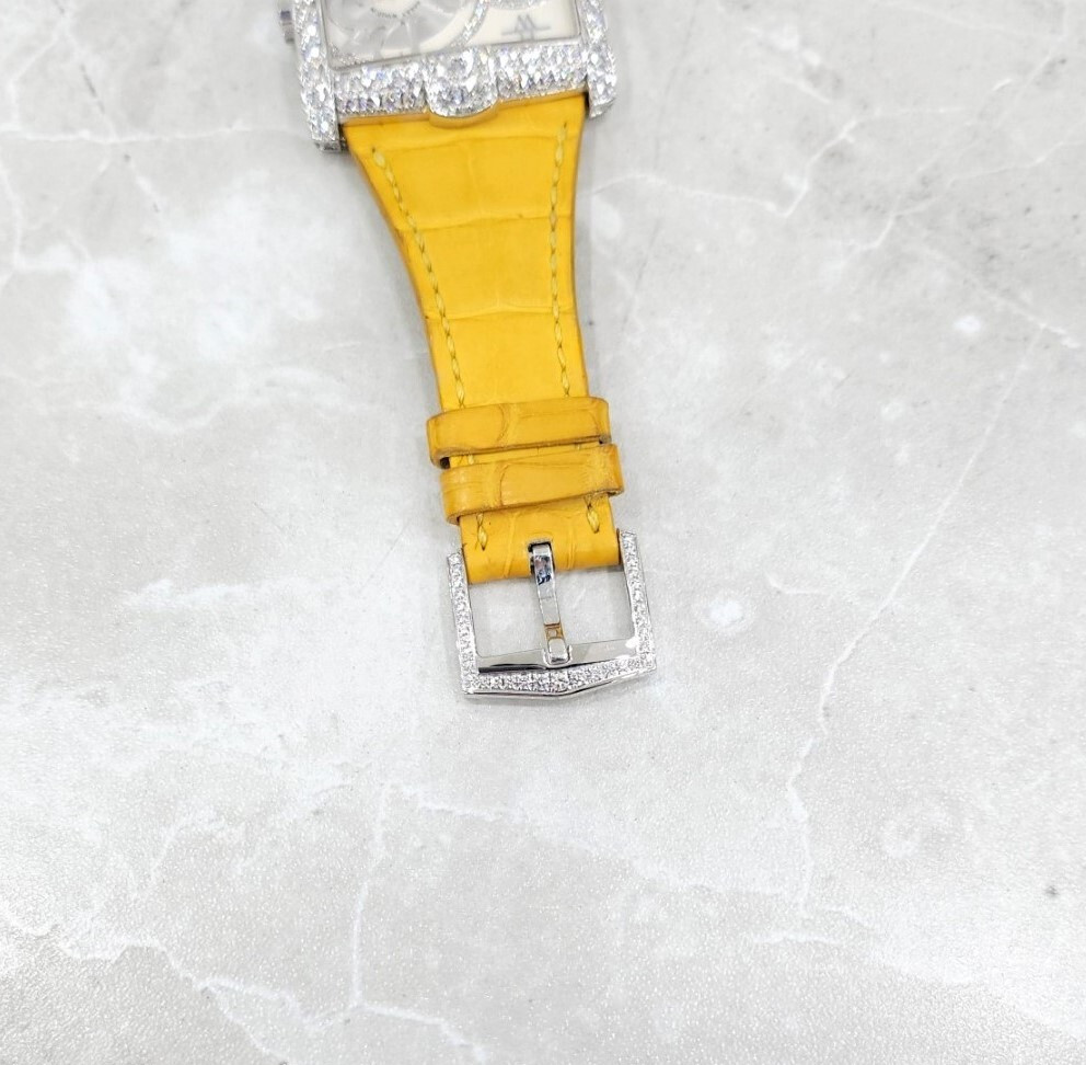 [럭스유] 해리윈스턴 다이아 화이트골드 엘리게이터 스트랩 시계