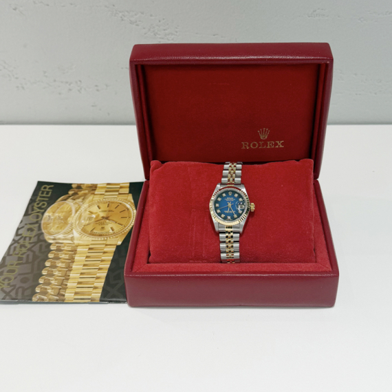 롤렉스 데이저스트 콤비 10P 청판 26MM 여성시계 전시상품급 69173