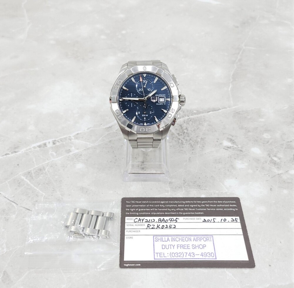 [럭스유] 태그호이어 아쿠아레이서 300 청판 스틸 시계 CAY2112