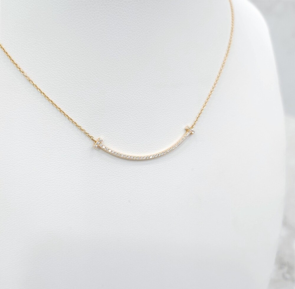 [럭스유] 티파니앤코 다이아 T 스마일 스몰 펜던트 목걸이 34684421