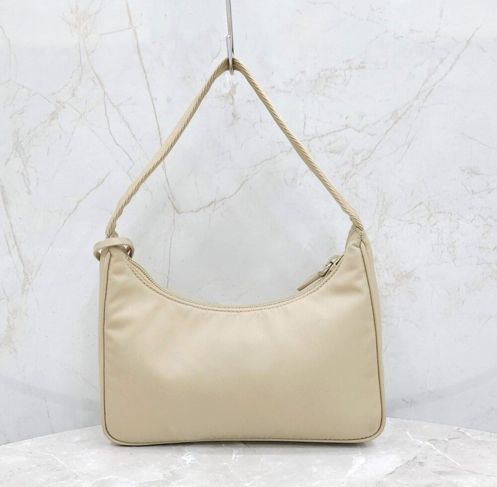 [럭스유] 프라다 삼각로고 리나일론 테수토 호보백 데저트 베이지 1NE515