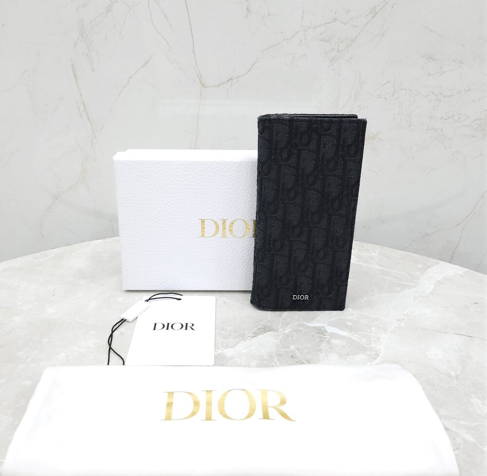 [럭스유] 디올 오블리크 버티컬 자카드 장지갑 2OBBC002YSE