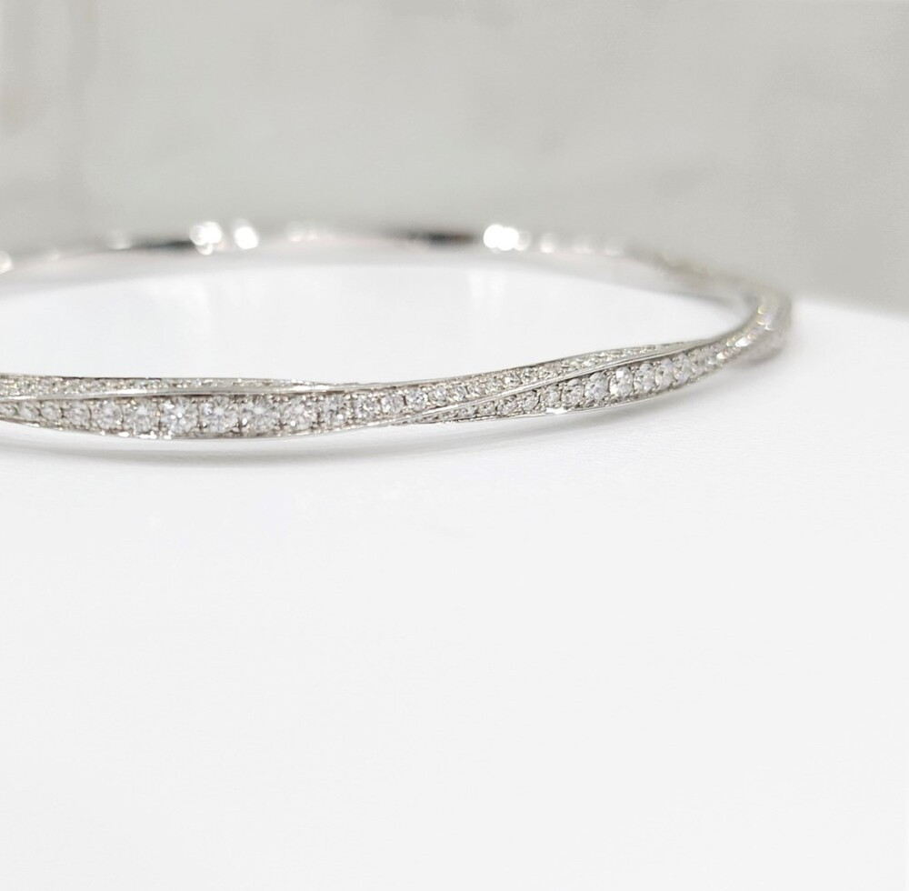 [럭스유] 그라프 스파이럴 파베 다이아몬드 뱅글 팔찌 RGB351-145