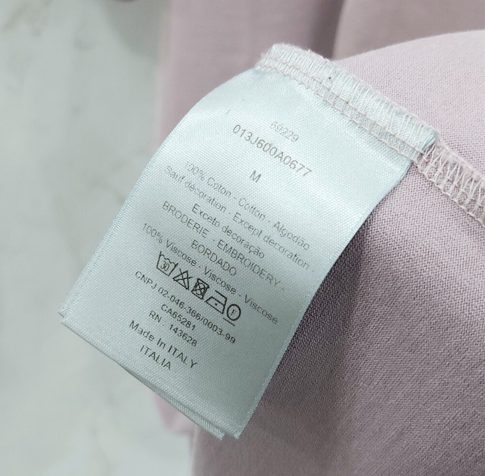 [럭스유] M / 디올 CD 로고 자수 아이콘 반팔 티셔츠 013J600A0677