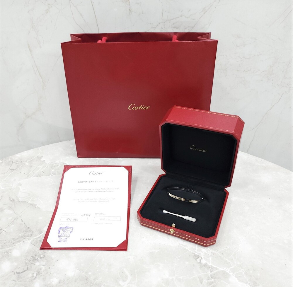 [럭스유] 까르띠에 화이트골드 러브 브레이슬릿 스몰 17호