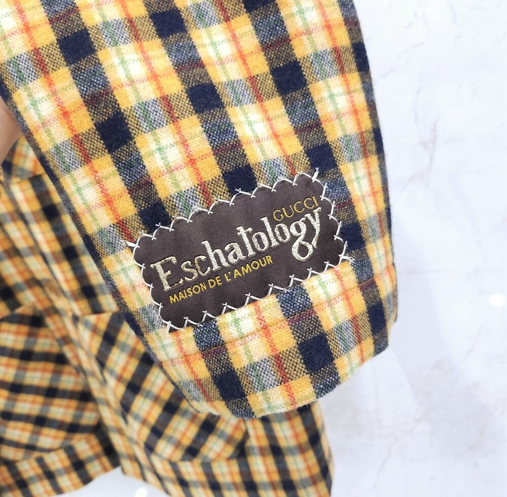 [럭스유] 44 / 구찌 멀티컬러 울 체크 자켓 660358