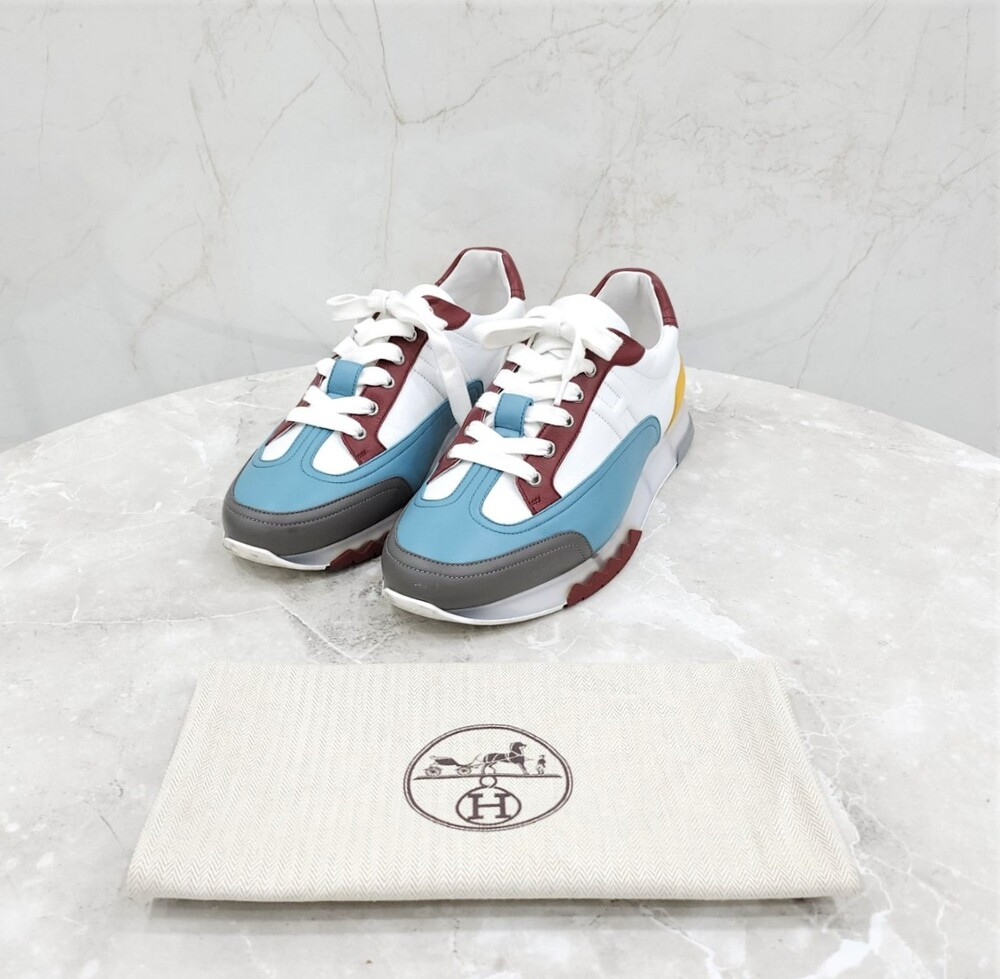 [럭스유] 44 / 에르메스 트레일 스니커즈 멀티컬러 블루 H242848ZH6H