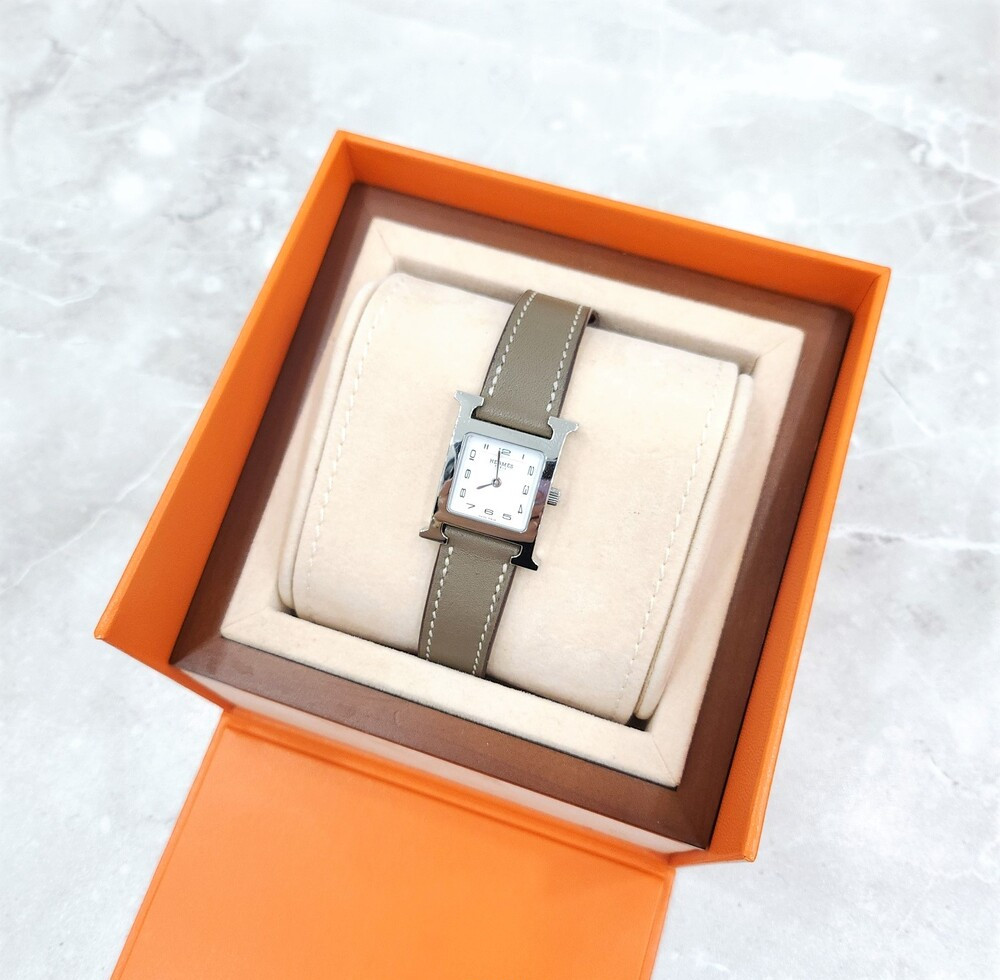 [럭스유] 에르메스 H 아워 스틸 시계 스몰 25mm