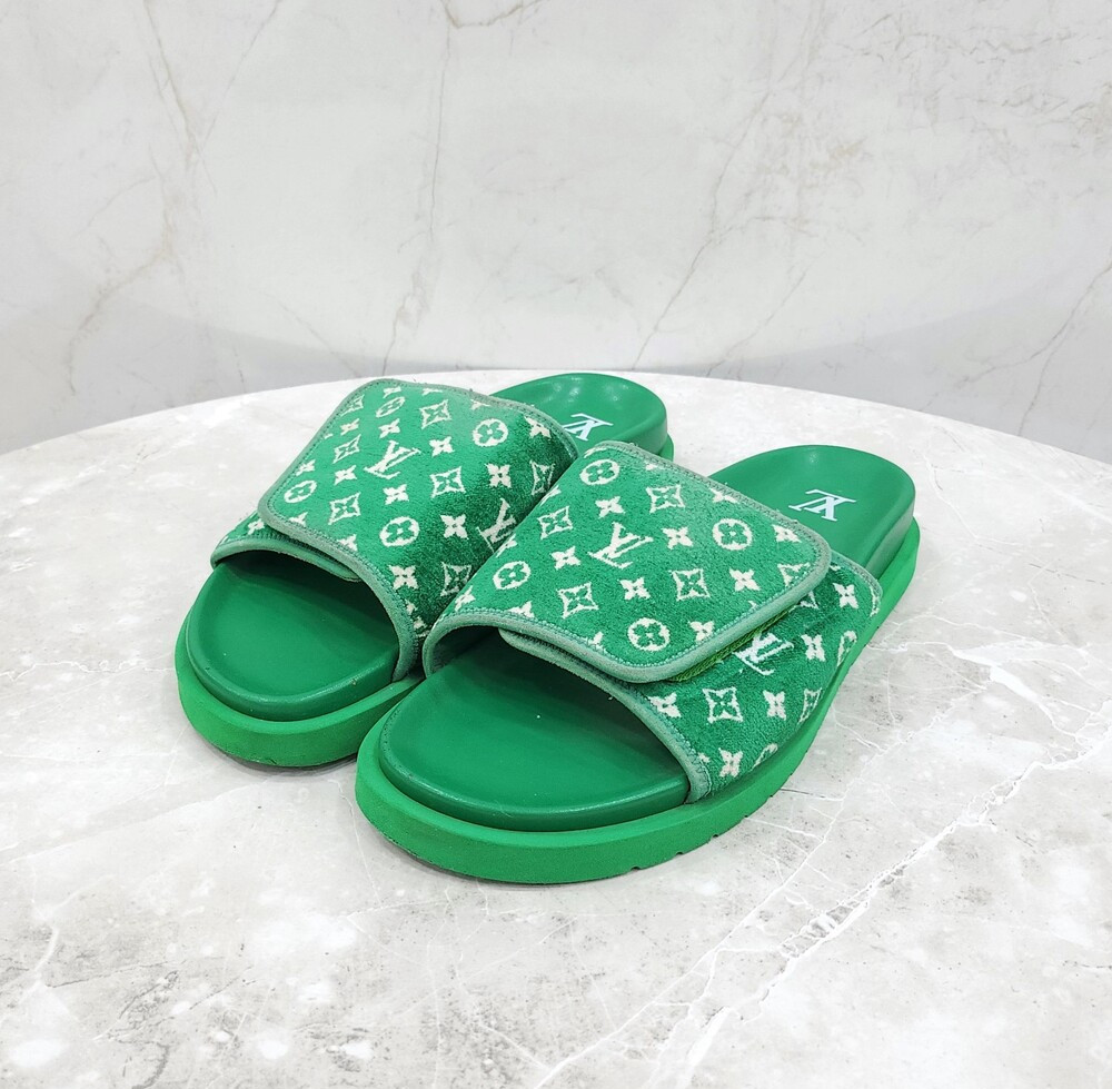 [럭스유] 8 / 루이비통 그린 모노그램 마이애미 슬리퍼 1ABFTT