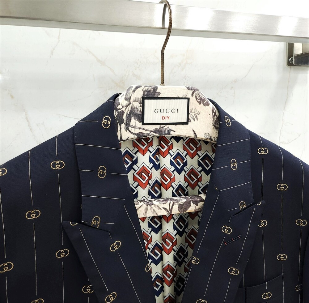 [럭스유] (새상품) 50 / 구찌 GG 스트라이프 로고 수트 셋업