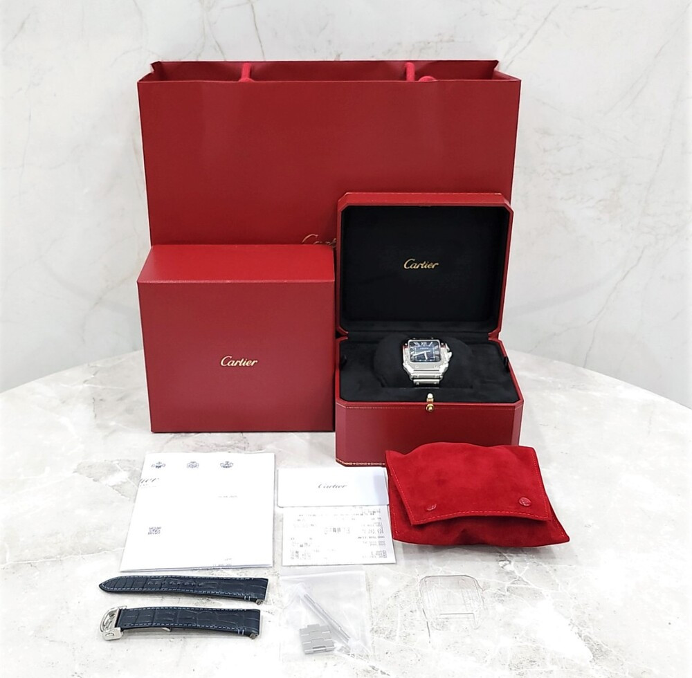 [럭스유] (새상품) 까르띠에 산토스 드 까르띠에 시계 청판 WSSA0071