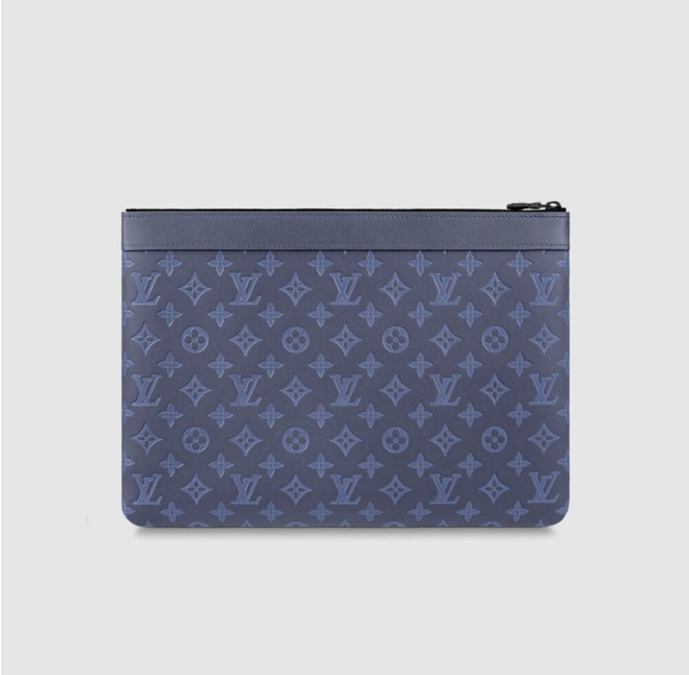 [럭스유] 루이비통 쉐도우 모노그램 포쉐트 클러치백 블루 GM M80425