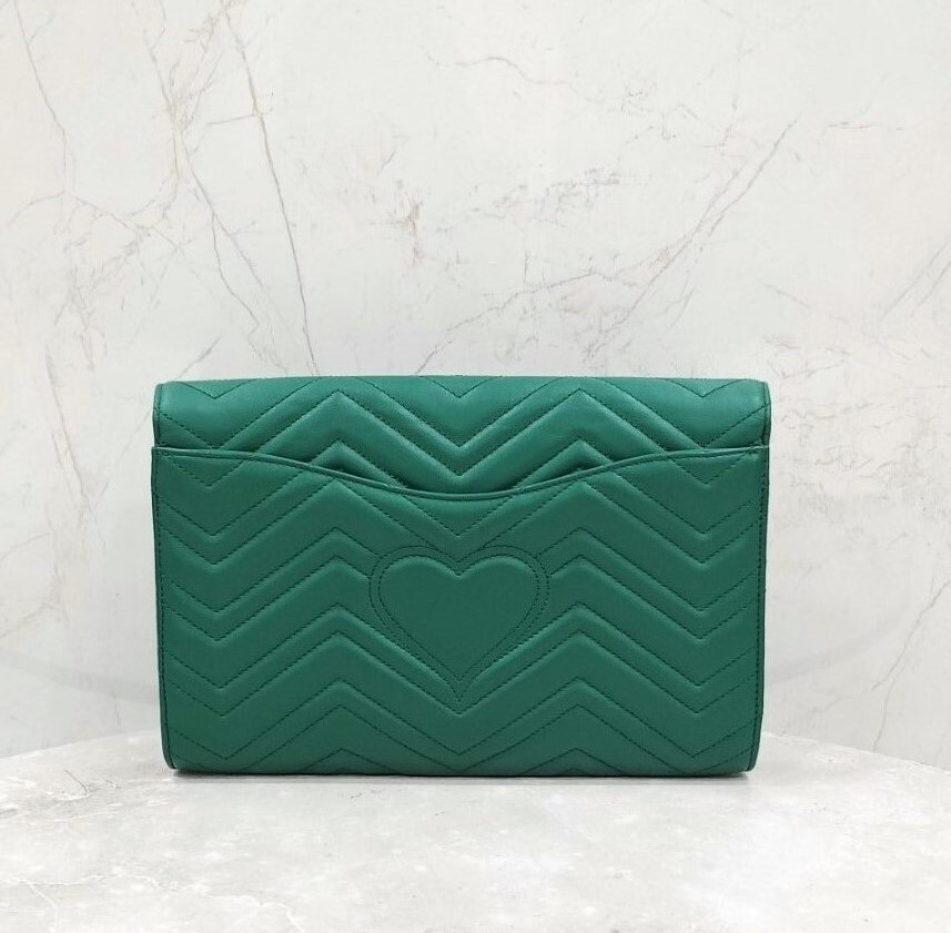 [럭스유] 구찌 GG 마몽 그린 마틀라세 클러치 498079