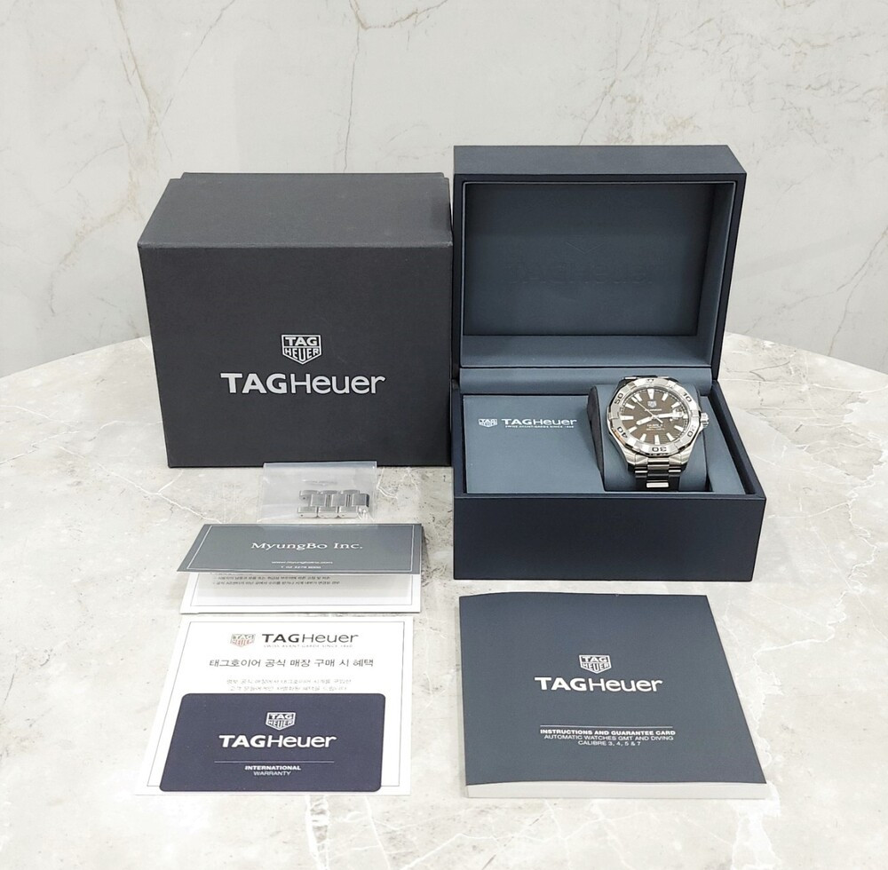 [럭스유] 태그호이어 아쿠아레이서 메탈 시계 브라운판