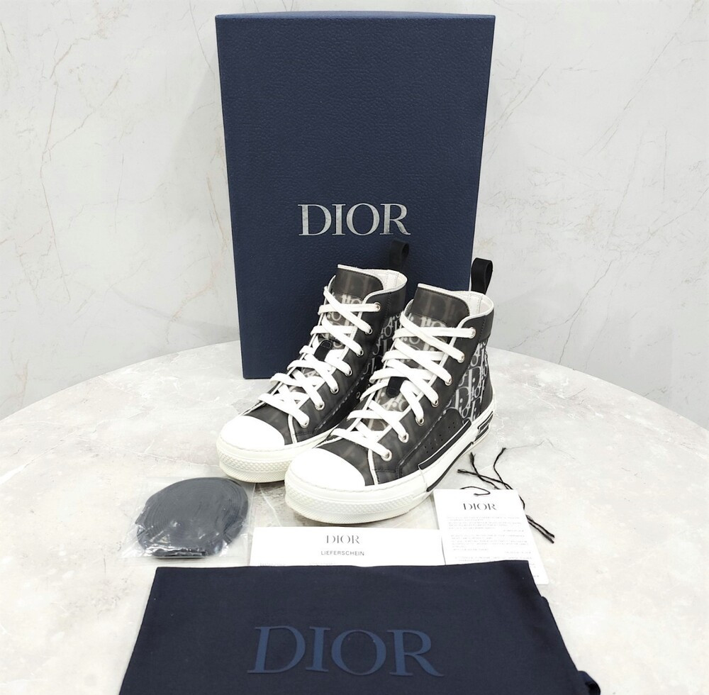 [럭스유] 38.5 / 디올 B23 오블리크 하이탑 스니커즈