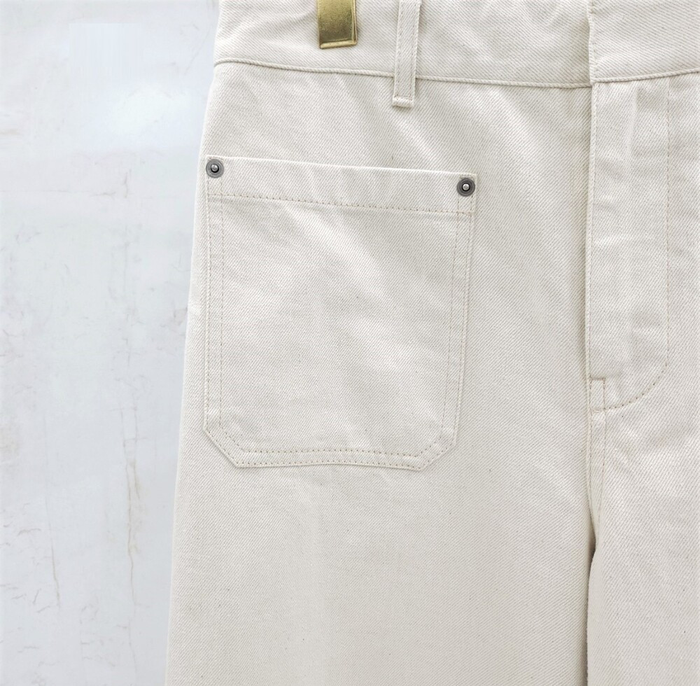 [럭스유] (새상품) 40 / 디올 오블리크 플레어 진 에크루 코튼 데님 522P04A3050