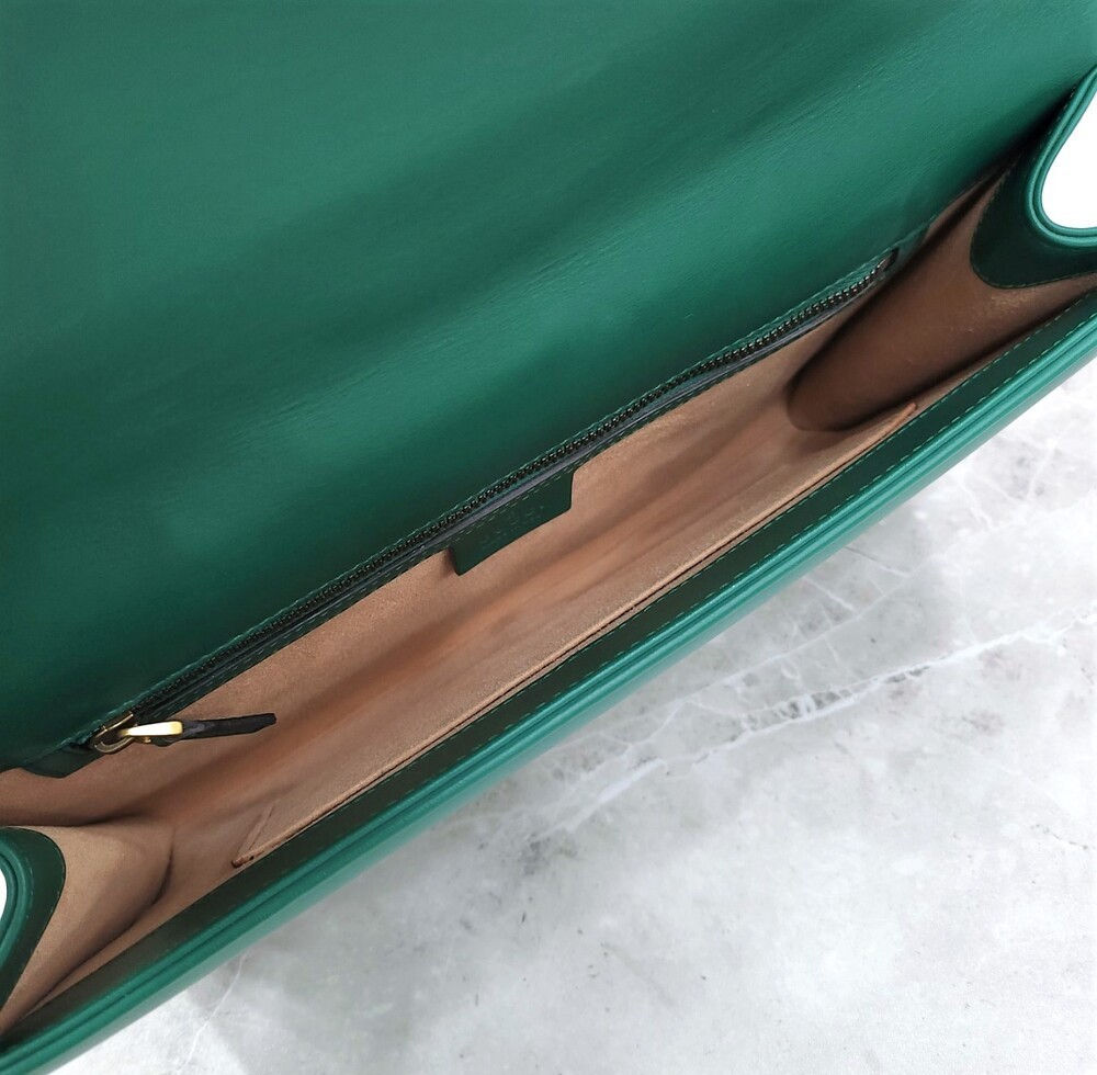 [럭스유] 구찌 GG 마몽 그린 마틀라세 클러치 498079