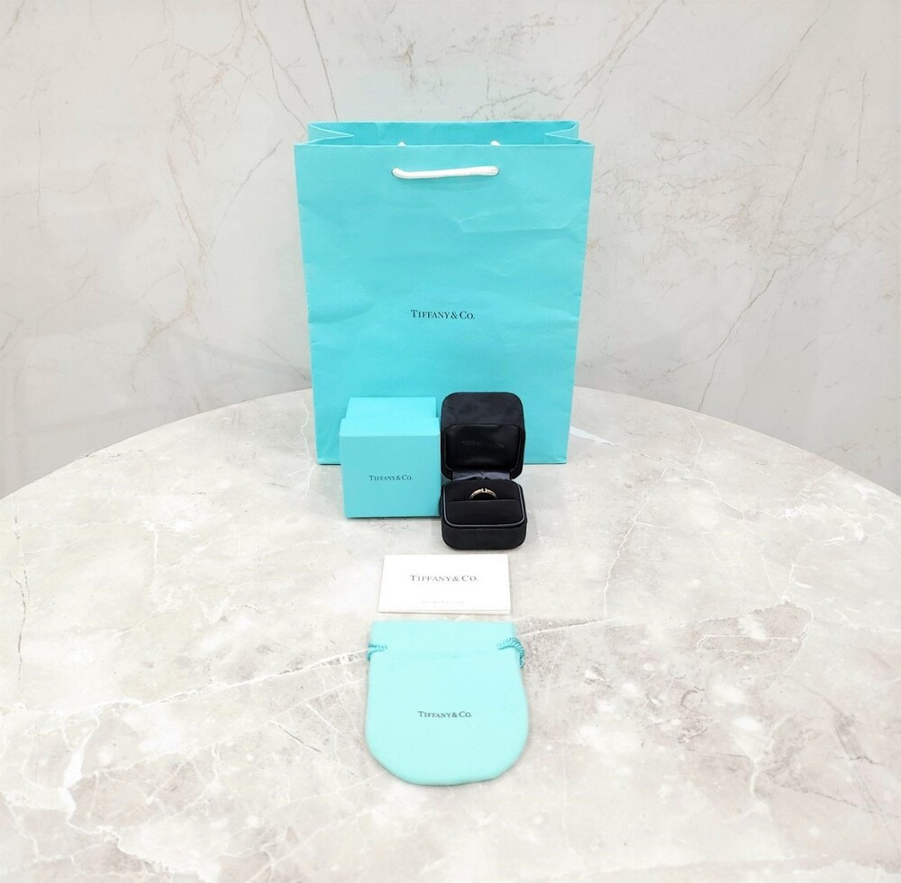 [럭스유] 티파니앤코 네로우 다이아몬드 링 18K 옐로우골드 국내10호