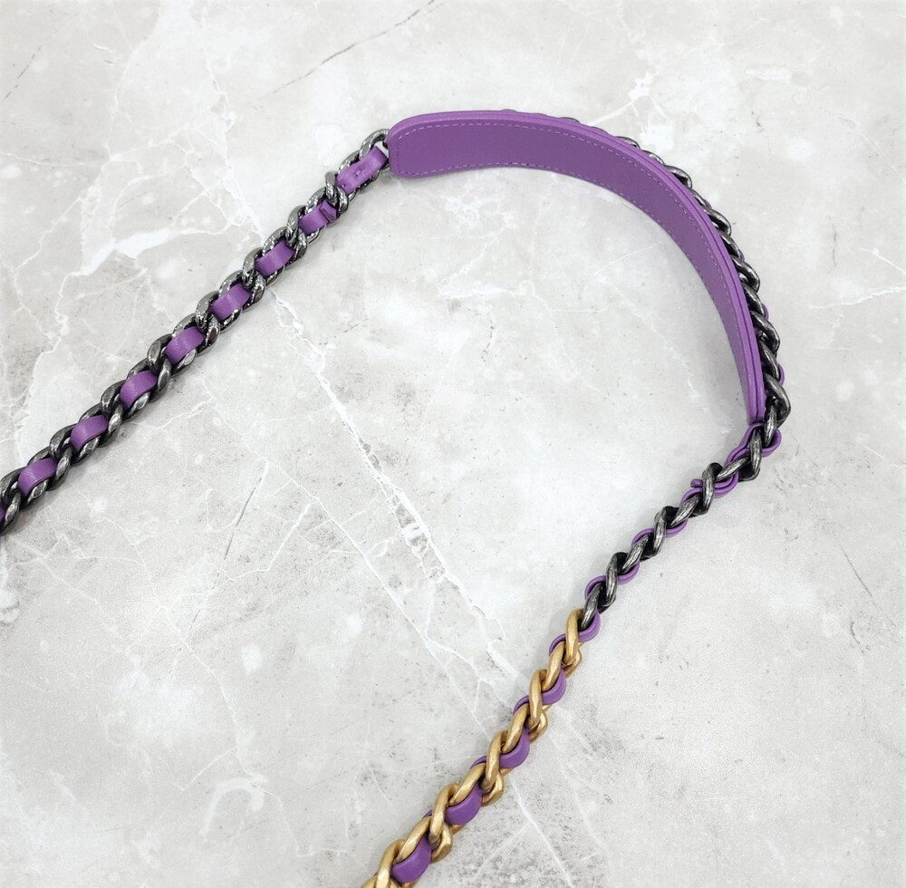 [럭스유] 샤넬 퍼플 19백 미디움 플랩백 신형내장칩 AS1160