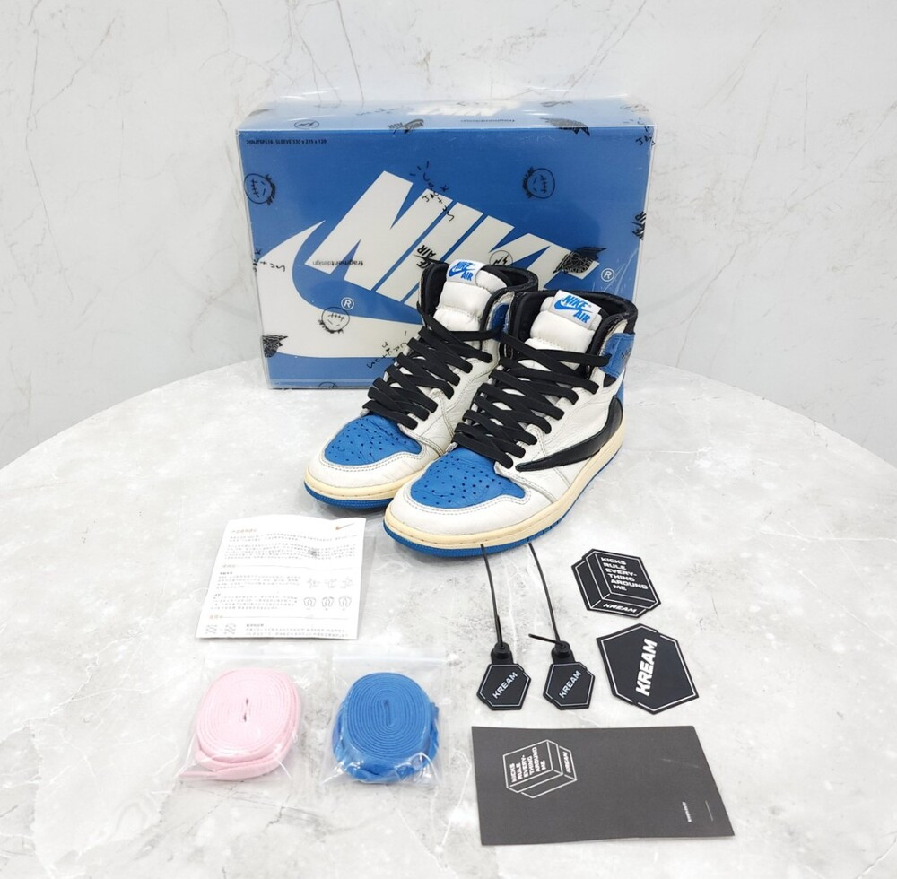 [럭스유] UK6.5 / 나이키 X 트래비스 스캇 프라그먼트 조던1 하이 OG