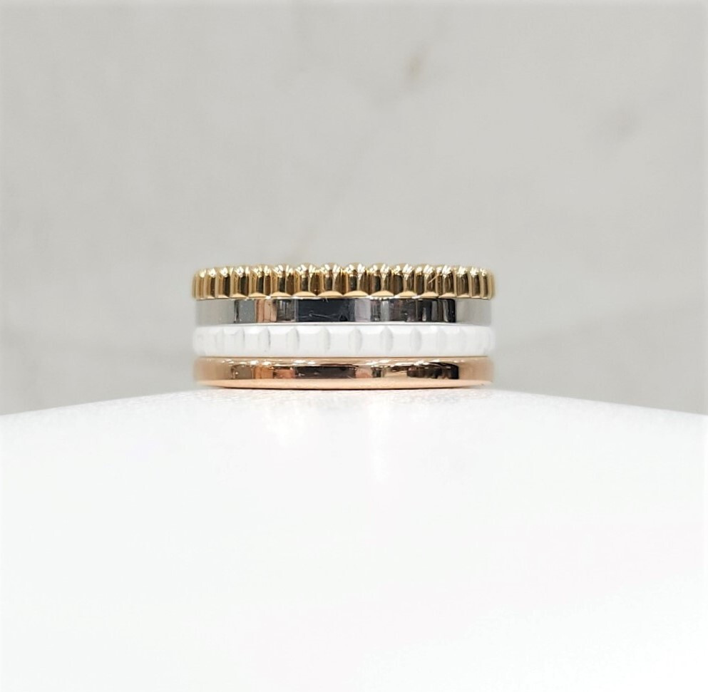 [럭스유] 부쉐론 콰트로 화이트 에디션 스몰 링 46호 JRG01596