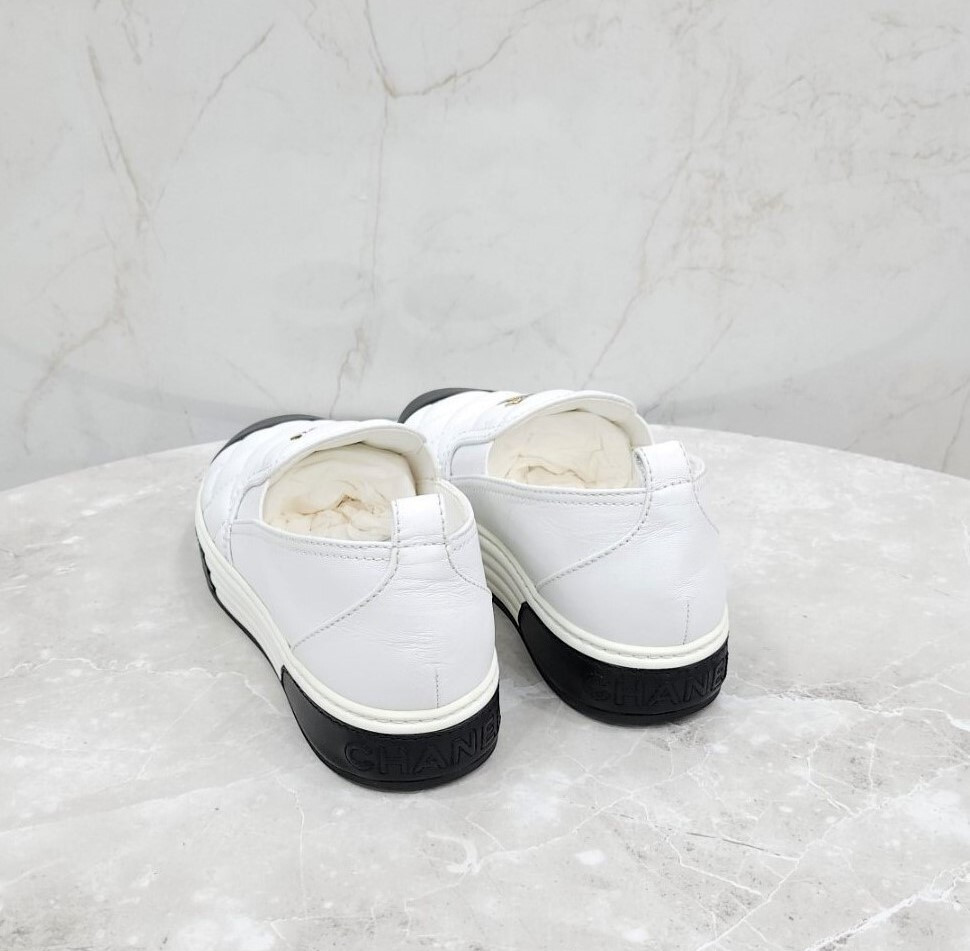 [럭스유] (새상품) 36.5 / 샤넬 CC로고 퀄팅 플랫폼 슬립온 G39180