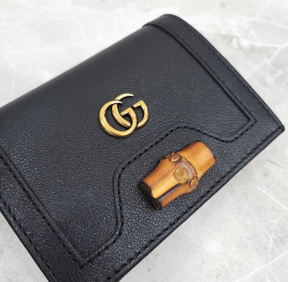 [럭스유] (새상품) 구찌 다이애나 뱀부 카드 반지갑 658244