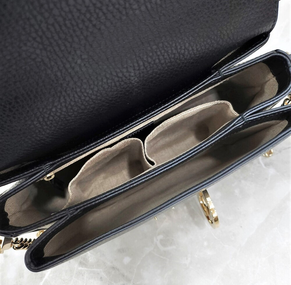 [럭스유] 구찌 인터로킹 탑핸들 레더 체인 숄더백 510302