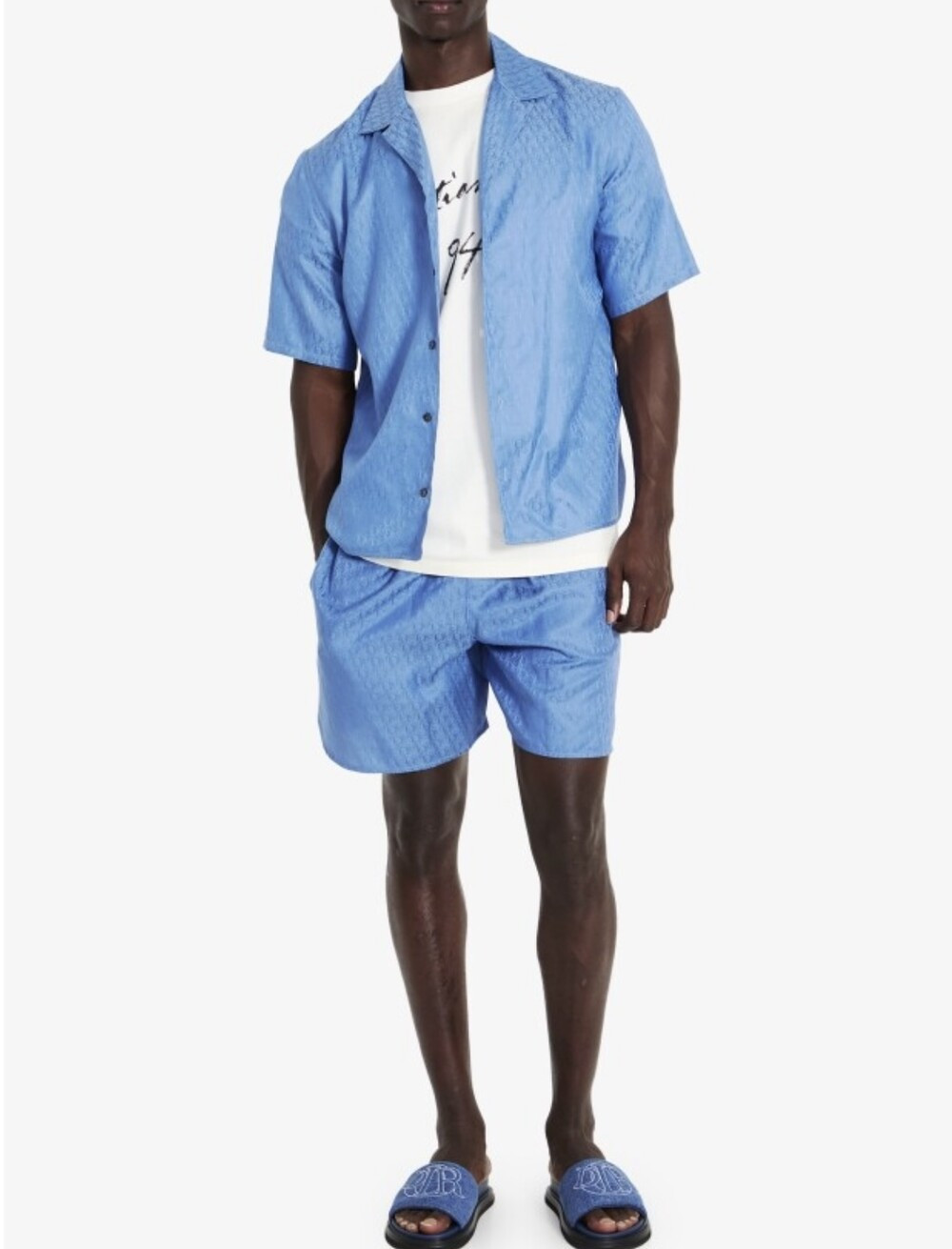 [럭스유] L / 디올 오블리크 실크 자카드 쇼츠 483C102A5231