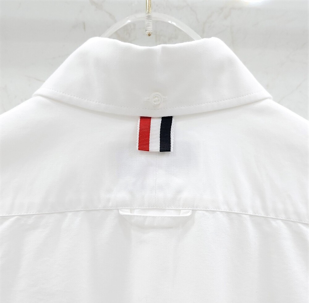 [럭스유] (새상품) 38 / 톰브라운 여성 클래식 롱 슬리브 4바 화이트 셔츠 FLL019A