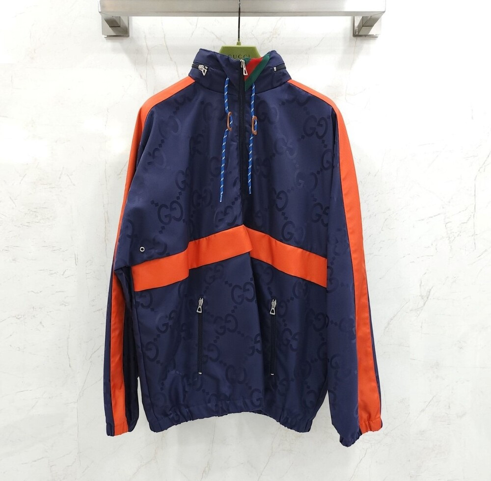 [럭스유] (새상품) 48 / 구찌 GG 점보 나일론 아노락 후드 자켓