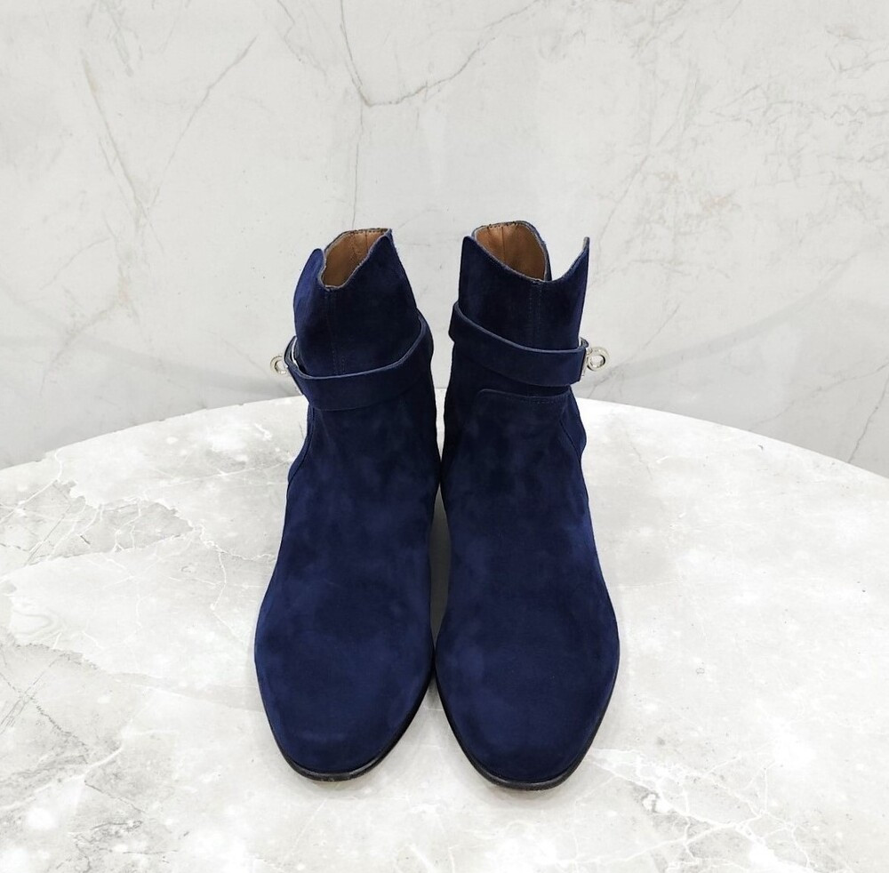 [럭스유] 37 / 에르메스 스웨이드 네이비 켈리 부츠