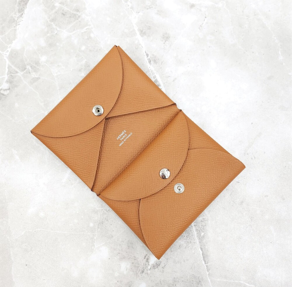 [럭스유] (새상품) 에르메스 칼비 듀오 카드홀더 골드 H083035CK37