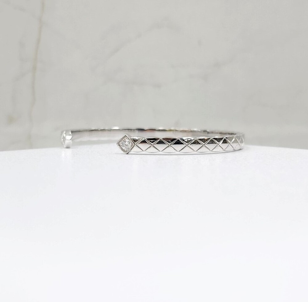 [럭스유] 샤넬 다이아 브레이슬릿 18K 화이트골드 XS