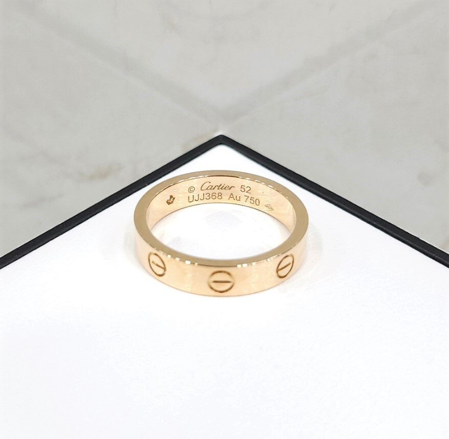 [럭스유] 까르띠에 다이아 1P 러브밴드 링 스몰 52호 B4056100