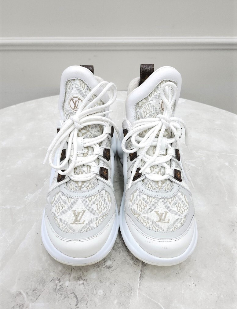 [럭스유] 38.5 / 루이비통 LV 자카드 아치라이트 스니커즈