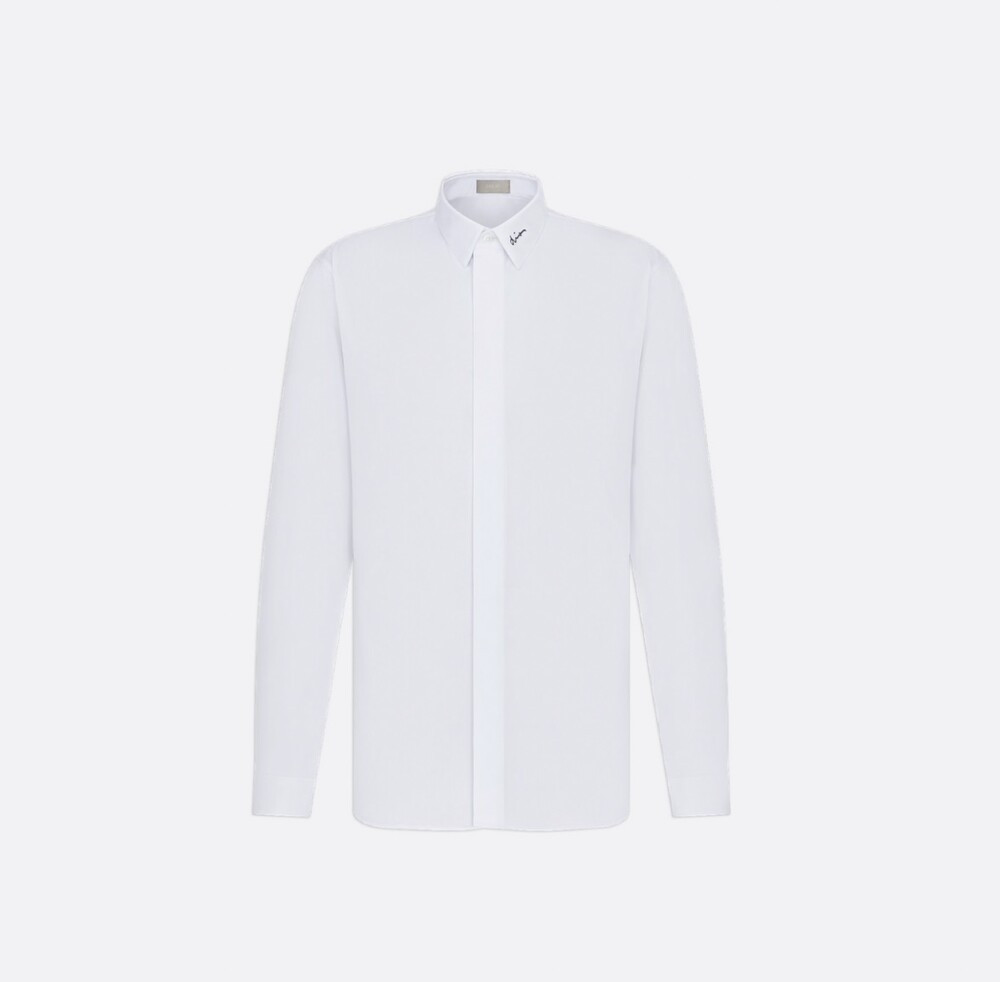 [럭스유] (새상품) 42 / 디올 화이트 코튼 포플린 자수 셔츠 463C541W6680_C089