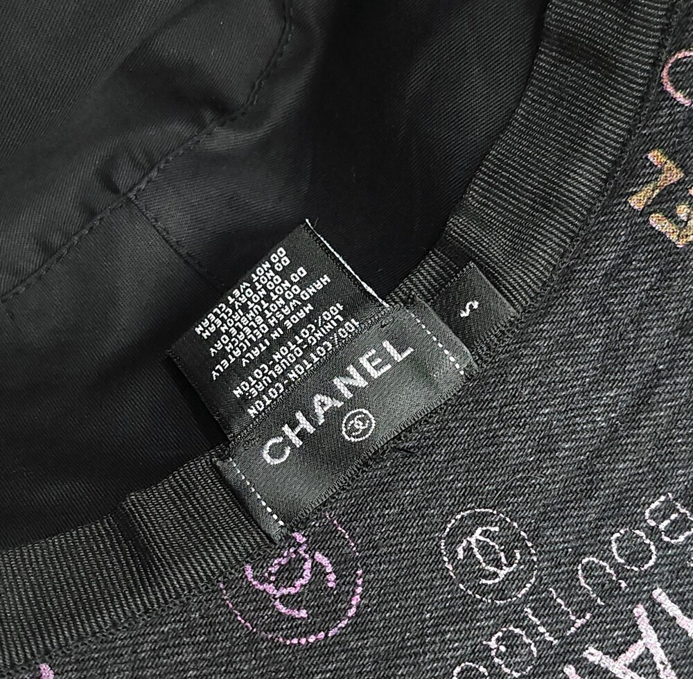 [럭스유] 샤넬 CC 멀티로고 데님 버킷햇 S