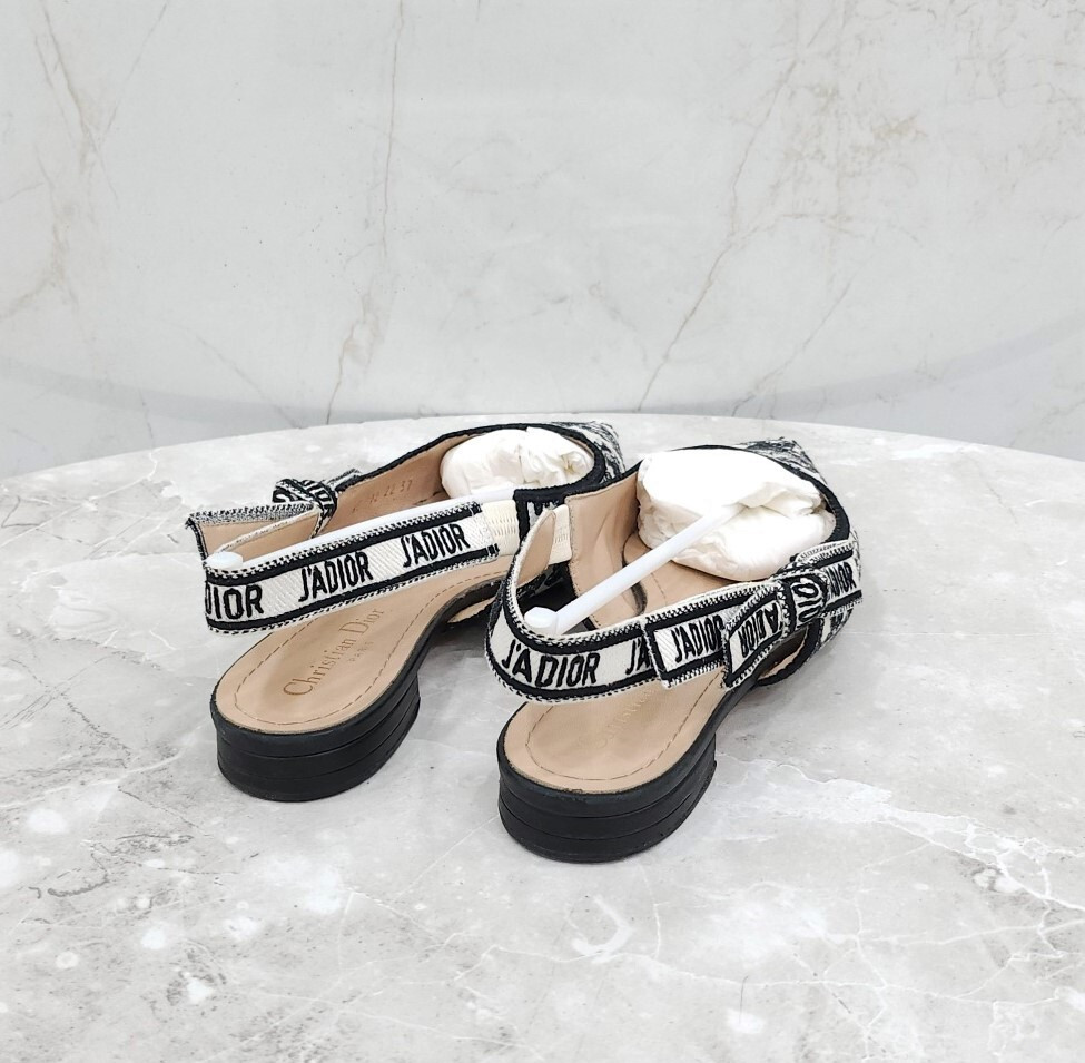 [럭스유] 37 / 디올 자디올 슬링백 발레리나 플랫 플래드파리 KCB660KPY