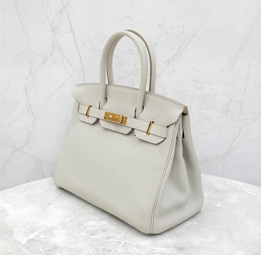 [럭스유] 에르메스 벌킨 30 토고 펄그리스 금장 Y각인