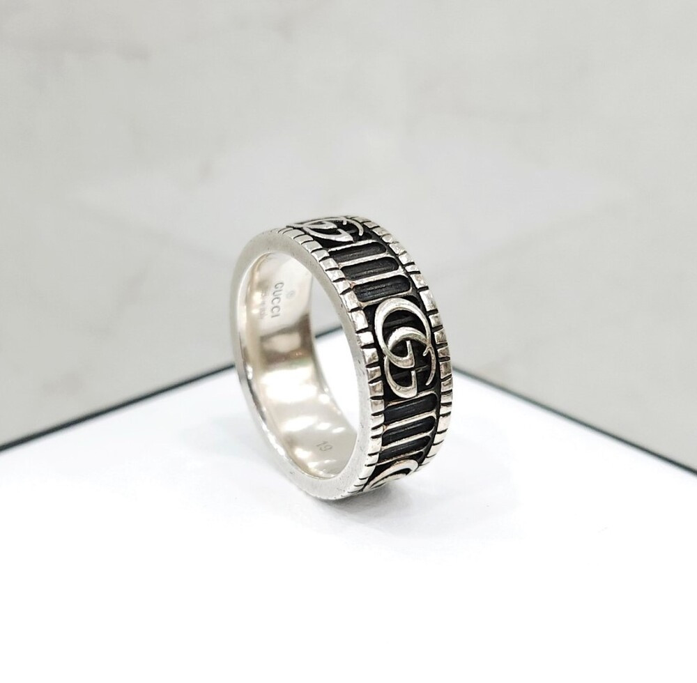 [럭스유] 구찌 더블 G 디테일 실버 반지 19호 551899