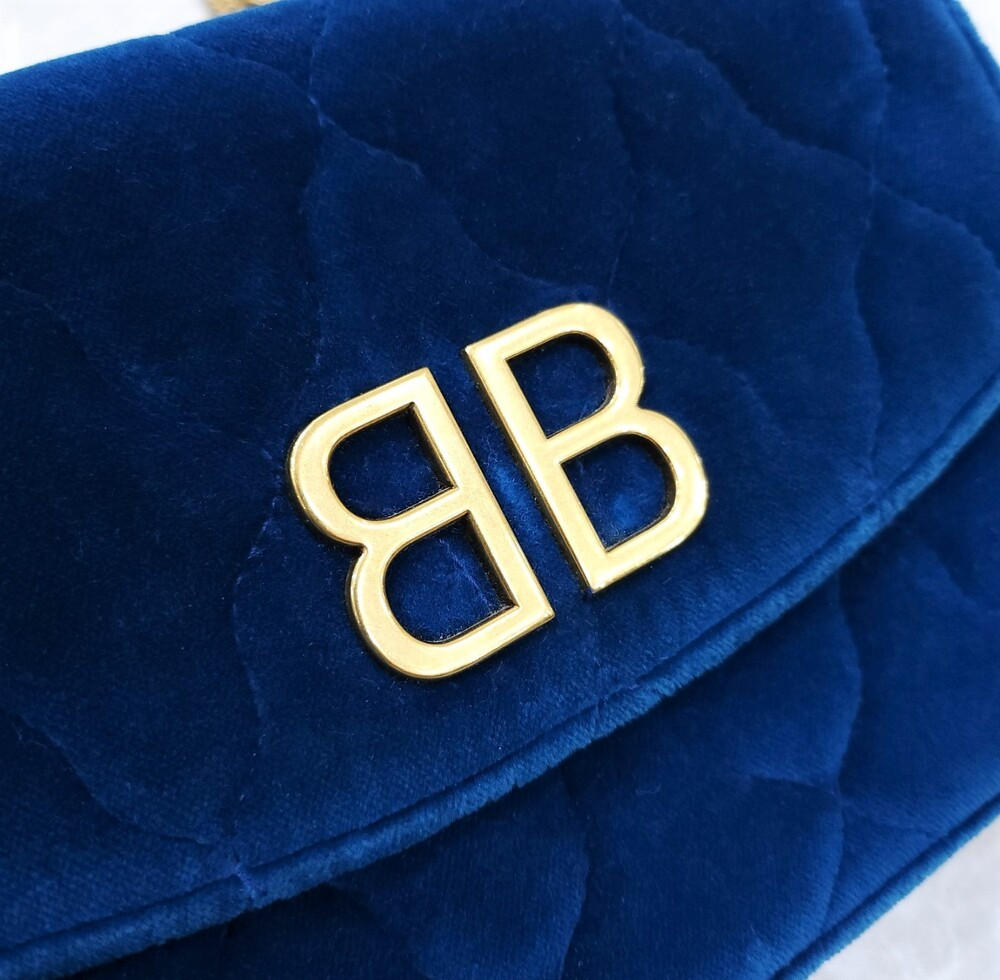 [럭스유] 발렌시아가 BB 월렛 체인 벨벳 숄더 크로스백