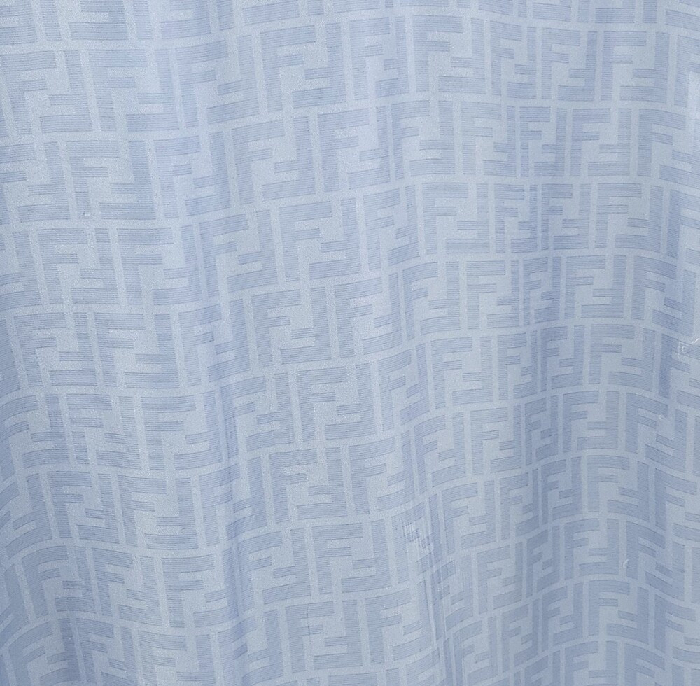 [럭스유] 40 / 펜디 FF 패턴 라이트블루 실크 셔츠 FS0795