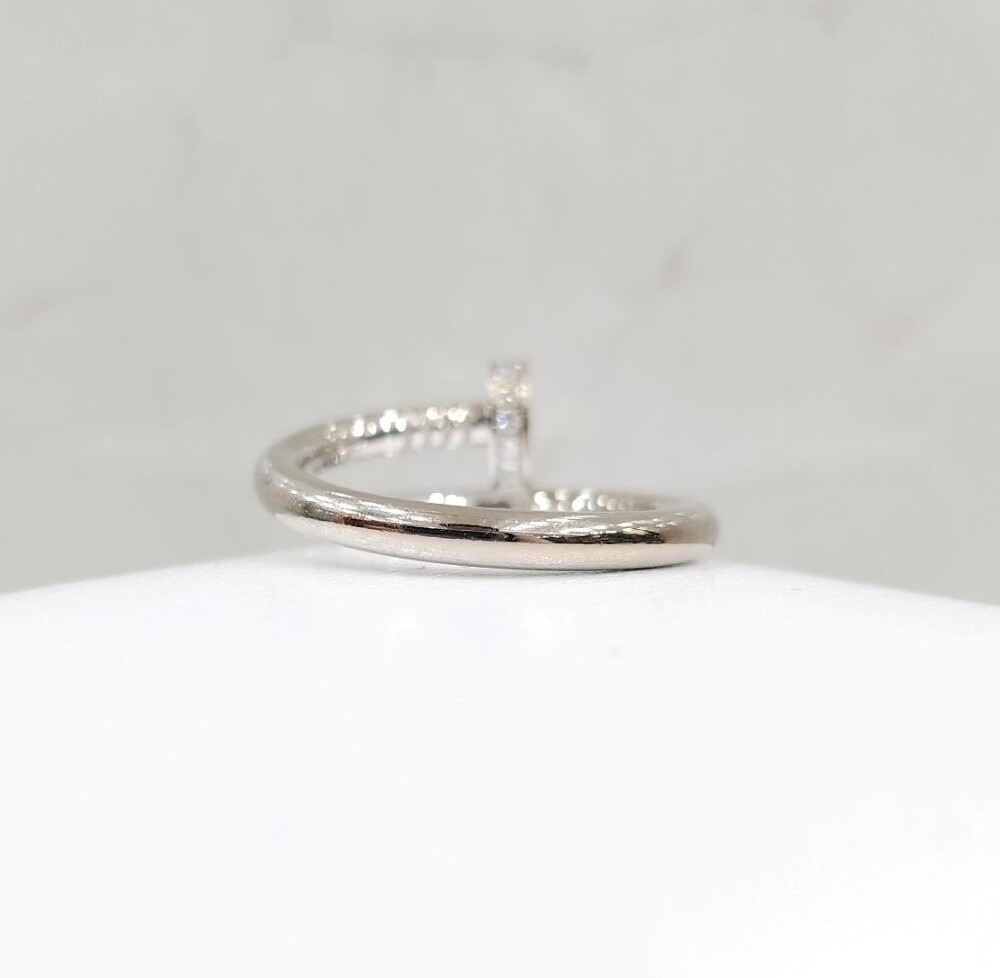 [럭스유] 까르띠에 다이아 저스트앵끌루 링 18K 화이트골드 56호