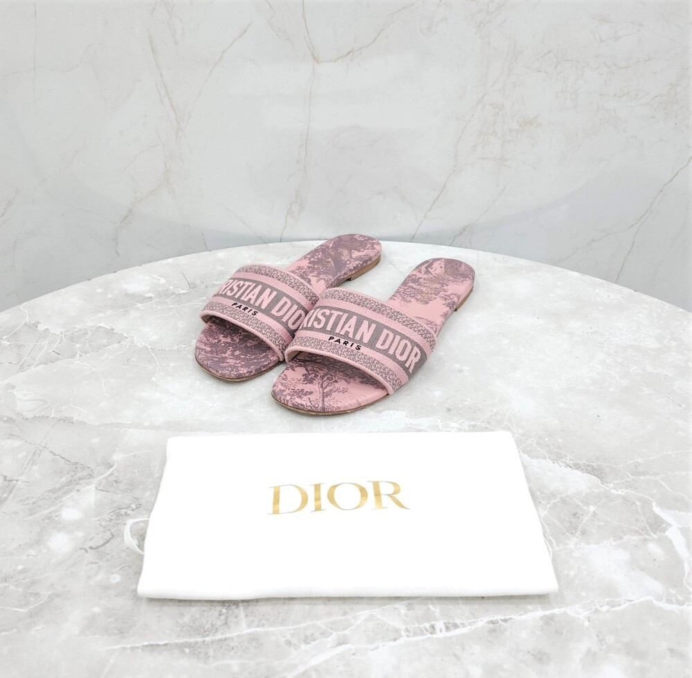 [럭스유] 38 / 디올 트왈드주이 디웨이 뮬 슬리퍼 KCQ209TJE